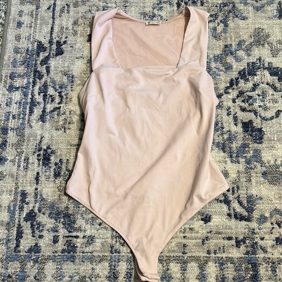 Free People Tops - Free People Pink Bodysuit with High-Cut Leg
